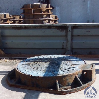 Люк чугунный канализационный тяжёлый тип "Т" С250 купить в Шымкенте